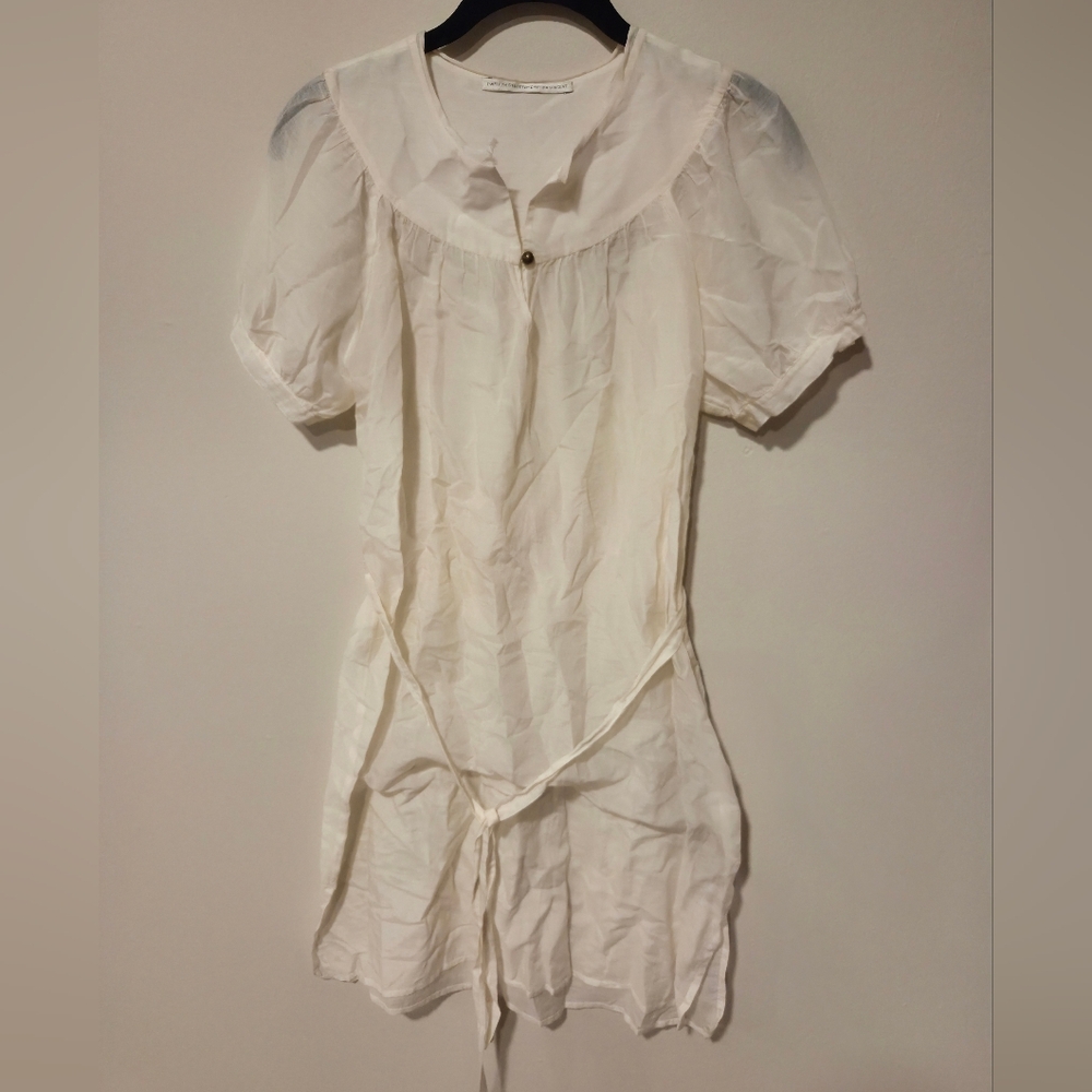 Twelfth Street by Cynthia Vincent White Tie Belted Dress Size Small